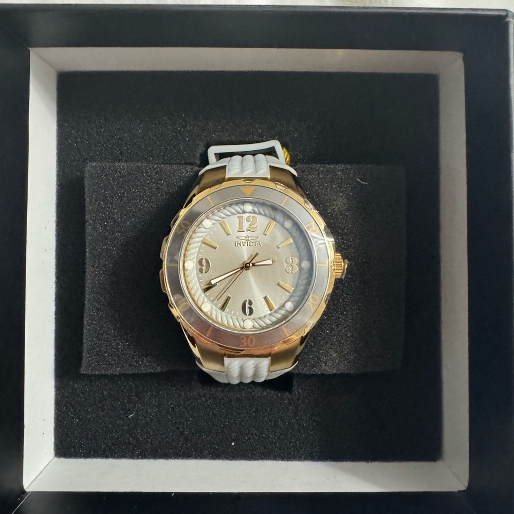 Invicta Angel Halo Women’s Watch 38mm Gray and Gold (17483)
